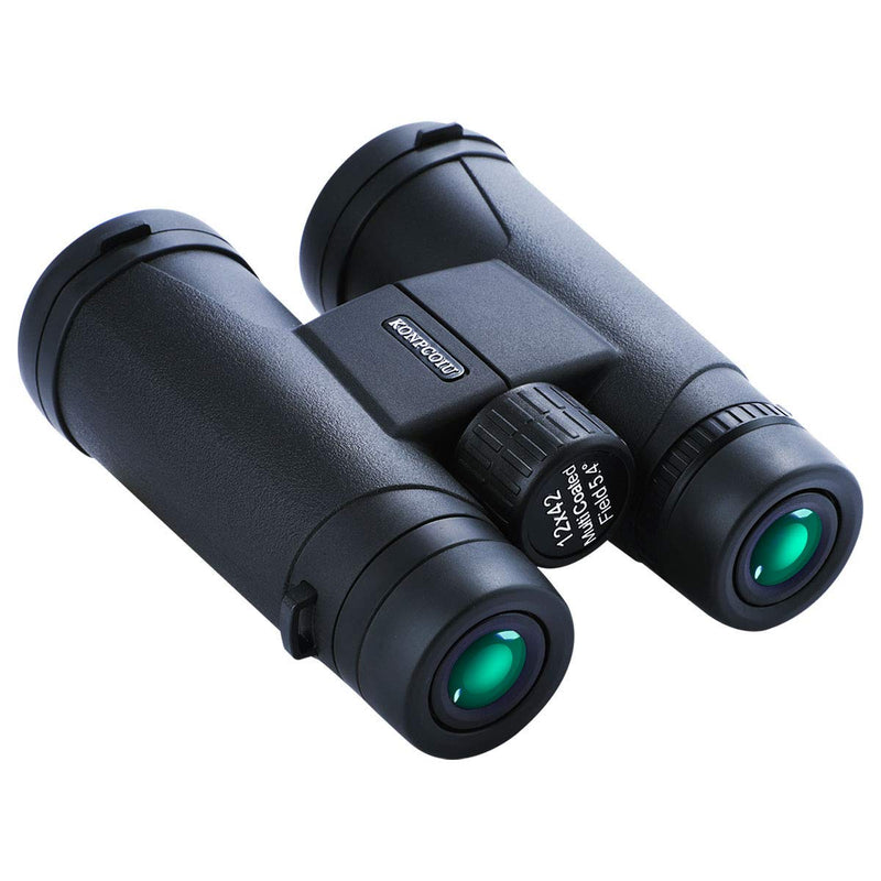 12x42 Binoculars for Adults, Portable and Waterproof Compact Binoculars with Low Light Night Vision, HD Clear High Power Large View Binoculars with Upgraded Phone Adapter for Bird Watching, Hunting - BeesActive Australia