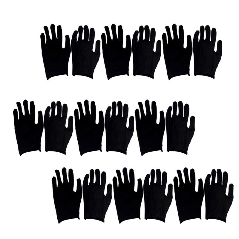 HEALLILY 12 Pairs Working Gloves Cotton Gloves Reusable Cleaning Gloves Adults Protective Gloves Labor Supply for Industrial Labor Gardening Black L - BeesActive Australia