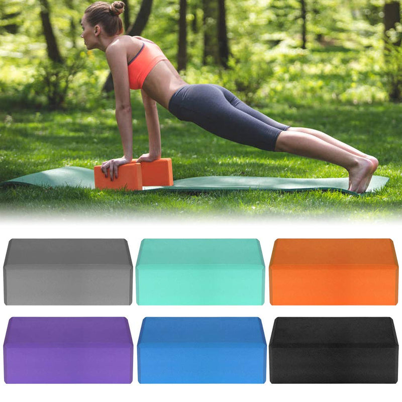 Lixada High Density Yoga Blocks EVA Foam Blocks Non-Slip Surface for Yoga, Pilates and Meditation 1PC/2PCS Optional Mint Green - BeesActive Australia