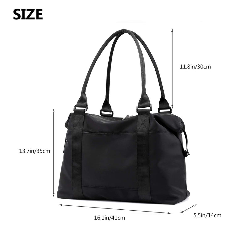 forestfish Carry On Luggage Bag Sports Gym Bag Travel Duffel Bag Black - BeesActive Australia