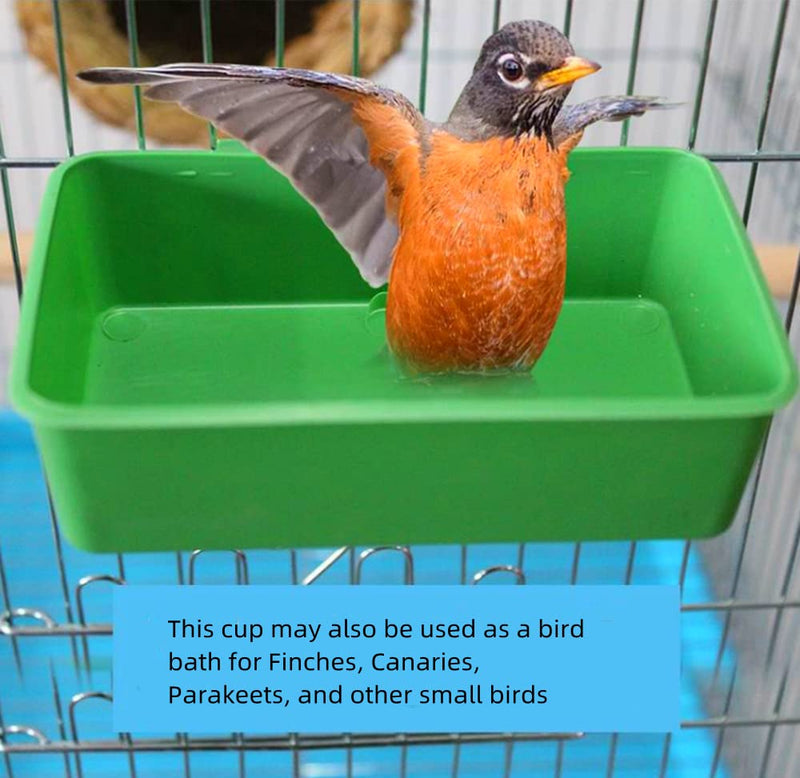 12 Pcs Bird Plastic Feeder,Seed Food Feeding Cups Plastic Hanging Bowl for Pet Parrot Parakeet Gamefowl Poultry Pigeon,Green - BeesActive Australia