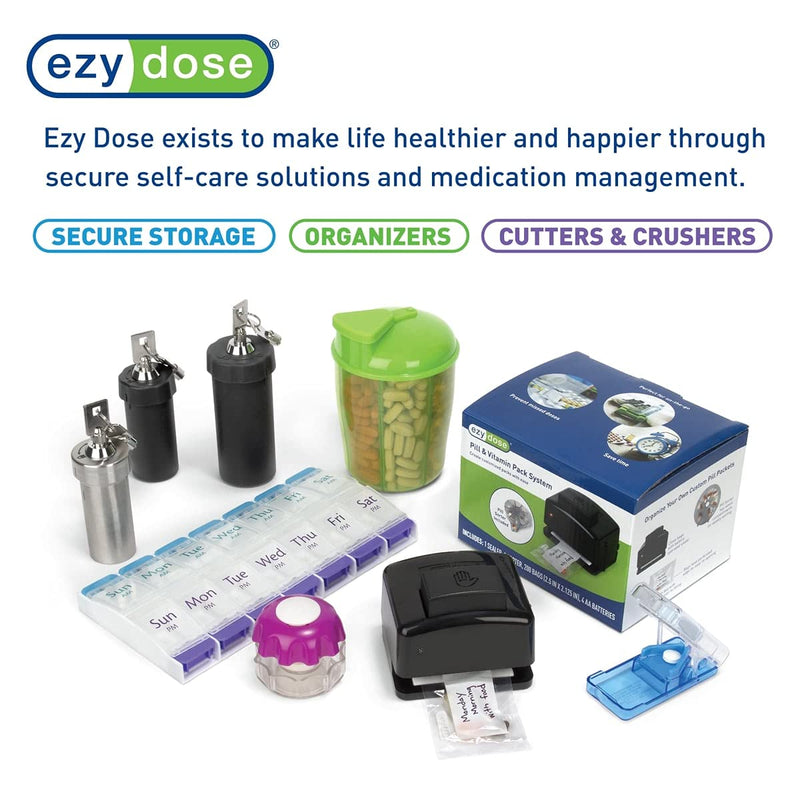 EZY DOSE Pill Cutter with Safety Shield, Tablet Splitter for Small Pills & Vitamins (Colour May Vary) - BeesActive Australia