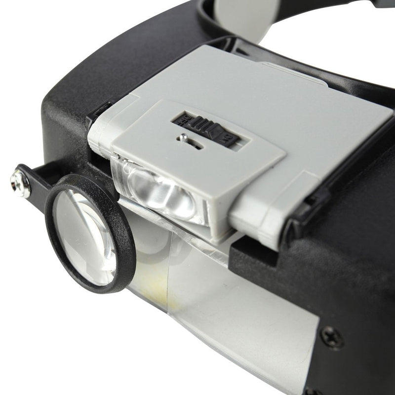 Beileshi Head Magnifier LED Illuminated Multi-Power Helmet Magnifying 1.5X 3X 8.5X 10x Magnifying Tools for Watch Repair, Arts & Crafts or As General Reading Aid 1.5x-3.5x Led Magnifying - BeesActive Australia