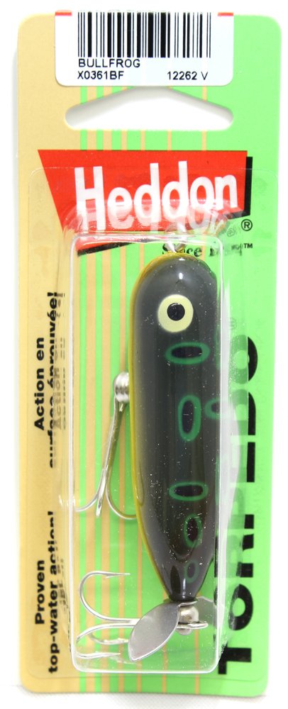 [AUSTRALIA] - Heddon Torpedo Prop-Bait Topwater Fishing Lure with Spinner Action Baby Torpedo (3/8 oz) Bullfrog 