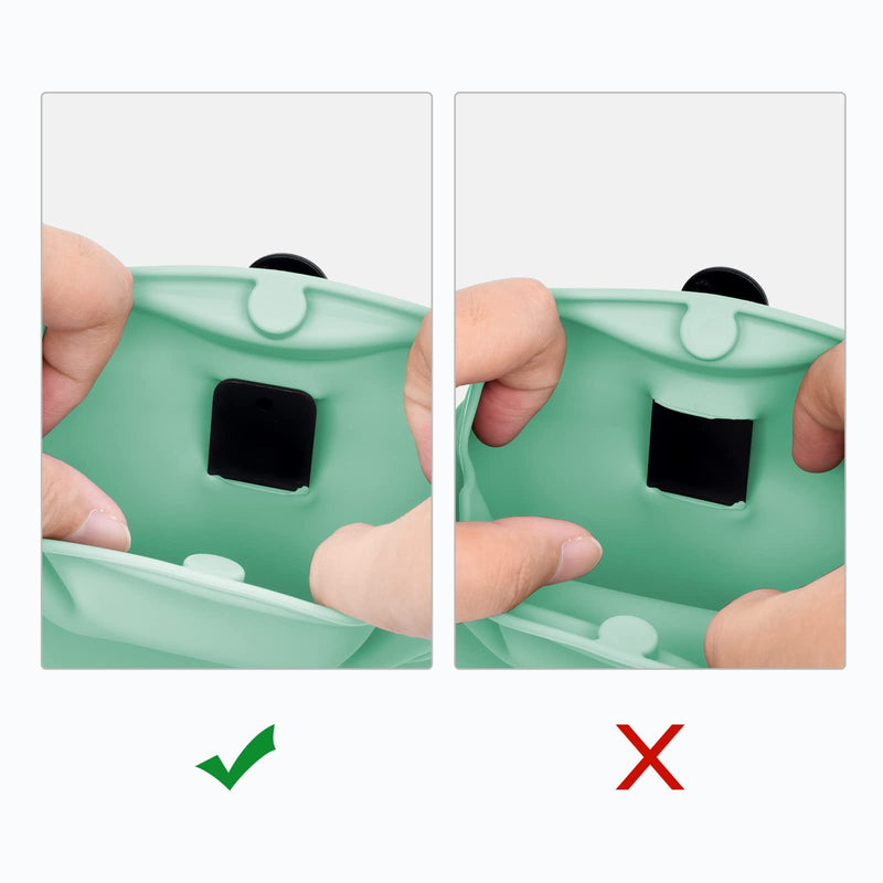 Left&Right Dog Clicker Training Kit,Silicone Dog Training Treat Pouch and Dog Clickers,Dog Treat Bag with Clicker Training for Dogs,Pet Treat Bag with Convenient Magnetic Buckle Closing and Waist Clip Egg Green - BeesActive Australia