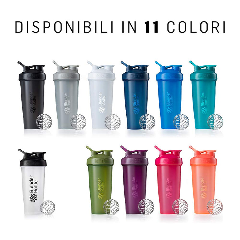 BlenderBottle Classic Shaker Bottle Perfect for Protein Shakes and Pre Workout, Black, 20oz 20-Ounce (Pack of 1) - BeesActive Australia