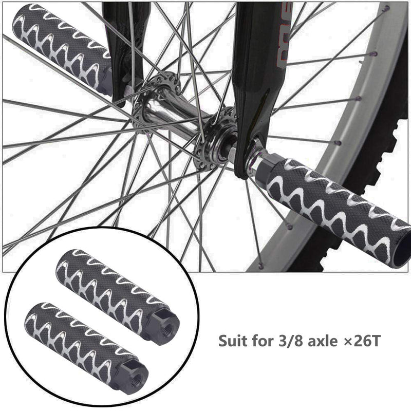 SMALL STAR Bike Pegs 2Pcs Aluminum Alloy Anti-Skid Lead Foot Bicycle Pegs 3/8 inch Axles - BeesActive Australia