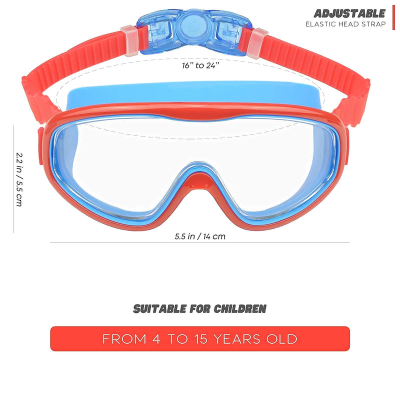 KAILIMENG Swimming Goggles for Kids - 4 Pack Kids Swim Goggles for Toddlers Youth Child Age 4 to 15, No Leaking, Large Frame, Clear & Wide View, Anti-Fog & UV Protection - BeesActive Australia