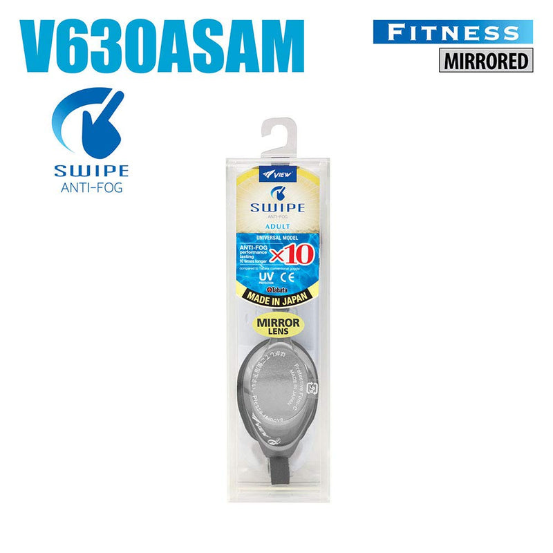 [AUSTRALIA] - View Swimming Gear V-630ASA Swipe Fitness Swim Goggles Aquamarine/Black 