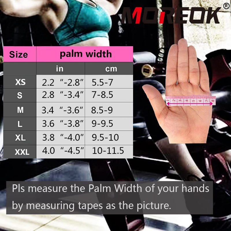 Workout Gloves Gym Gloves for Men/Women, MOREOK 2022 Latest [3MM Cushion Pads] [3/4 Finger Fitness Gloves] [Double-Velcro] Weight Lifting Gloves Training Gloves for Exercise/Fitness/Cycling BLACK Small - BeesActive Australia