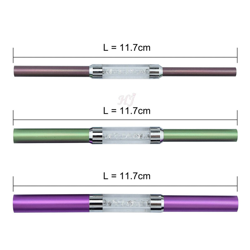 3PCS Nail Art C Curve Rod Stick Set Crystal Acrylic Rhinestone Design for Acrylic Gel Nail Shapping Tools - BeesActive Australia