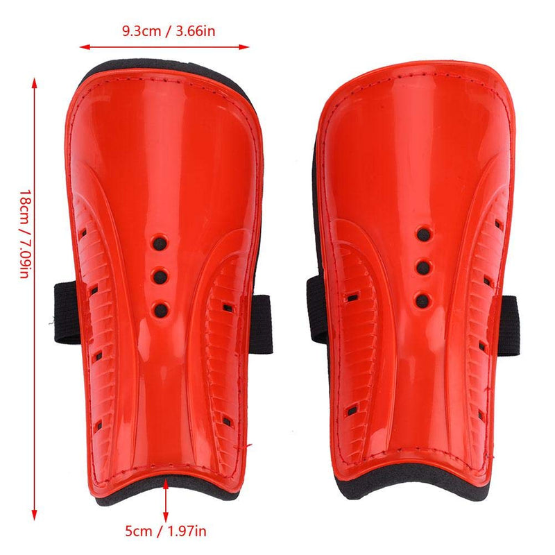 Wasooo 1 Pair Adult Youth Child Soccer Shin Guards, Lightweight and Breathable Football Shinguards Soccer Ball Shin Pads Sports Legs Protector Dual Strap Design for Kids Teenager 4 Colors(Red) - BeesActive Australia