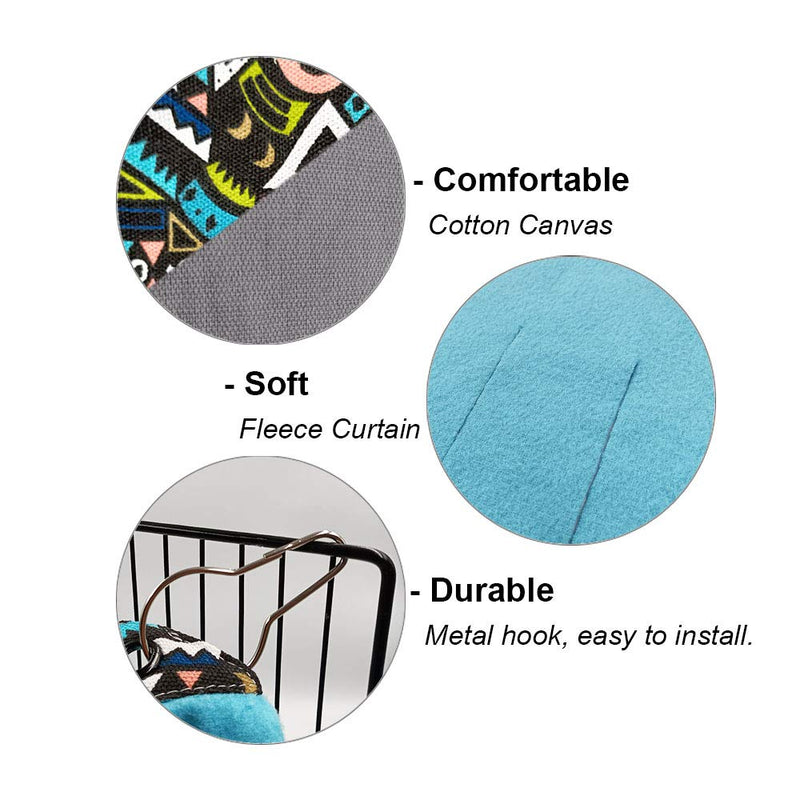 RIOUSSI Guinea Pig Hideout Hideaway Corner Fleece Toys Cage Accessories with Reversible Sides S-12" x 12" x 12" geometric - BeesActive Australia