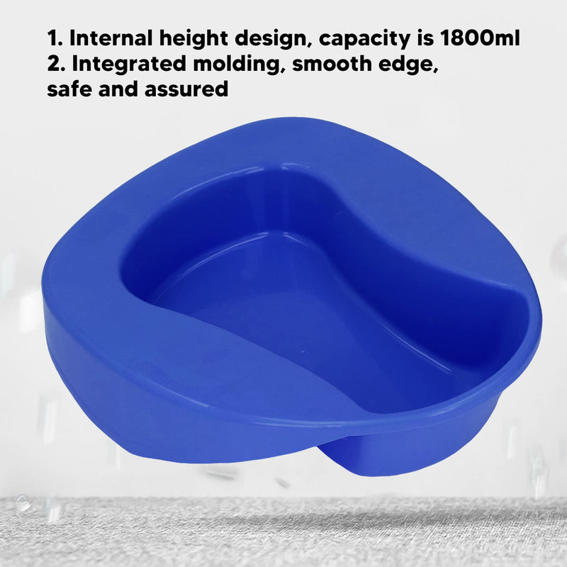 Thick Plastic Bedpan, Large Bed Pan Nursing Thicken 10 Degree Slope Bedridden Bedpan for Elderly Pregnant Women(Blue) Blue - BeesActive Australia