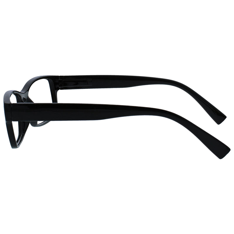 The Reading Glasses Company 3 Pack Mens Black Large Designer Style Readers Spring Hinges RRR11-1 +1.50 +1.50 Magnification (Pack of 3) - BeesActive Australia