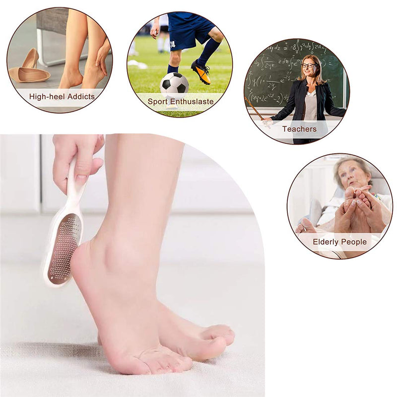 Callus Remover for Feet, Callus Scraper with Catcher, Foot File, Foot Scraper Callus Remover, Dead Skin Remover for Feet, Heel Scraper (White) White - BeesActive Australia