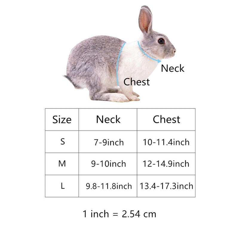 Wontee Rabbit Vest Harness and Leash Set Adjustable Formal Suit Style for Bunny Kitten Small Animal Walking Medium - BeesActive Australia