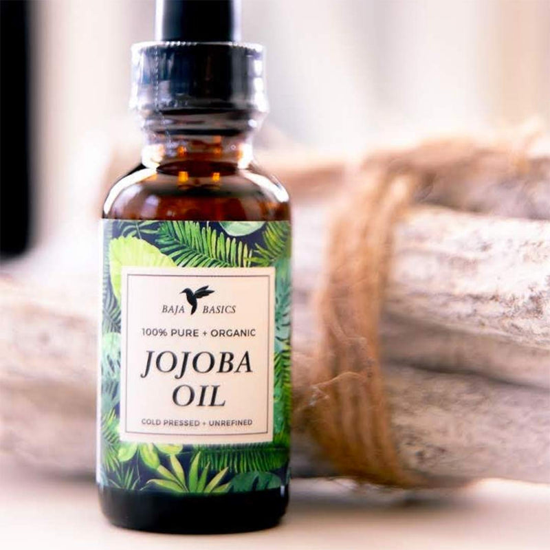Jojoba Oil by Baja Basics, Organic, 100% Pure, Cold Pressed For Moisturizing Skin, Hair and Cuticles Large 4oz - BeesActive Australia