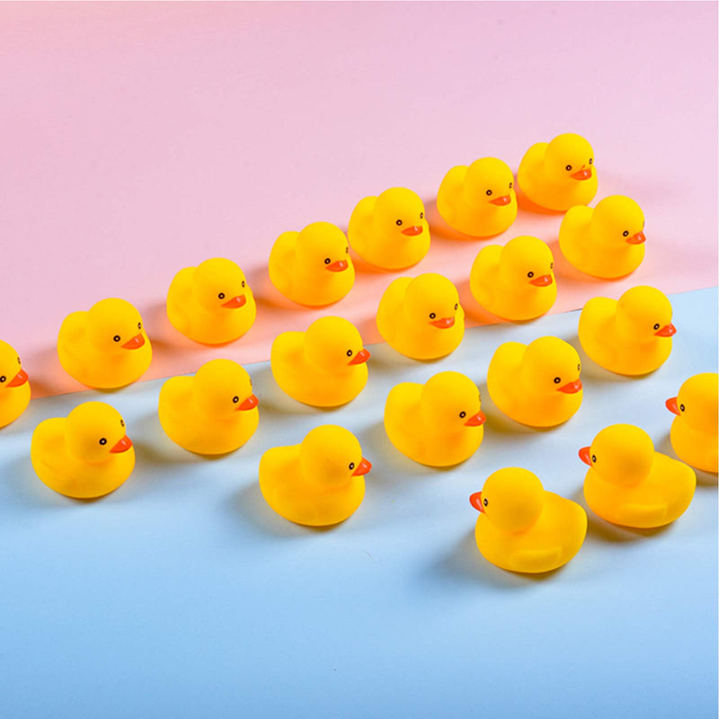 WAMSOLE Bath Duck Toys 36 PCS Mini Rubber Ducks Squeak and Float Duckies Baby Shower Toy Party Decoration for Toddlers Boys Girls (1.8''-36pcs) - BeesActive Australia