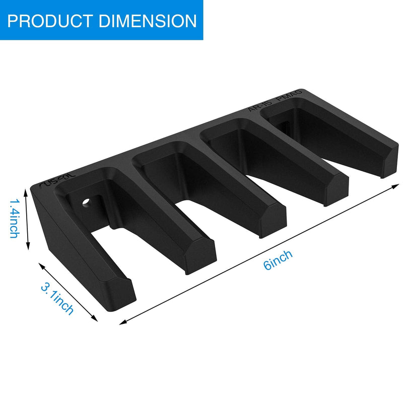 Solid ABS Standard PMAG Wall Mount, Mag Holder, Home Magazine Storage Rack 4 x PMAG Mount 1 Pack - BeesActive Australia
