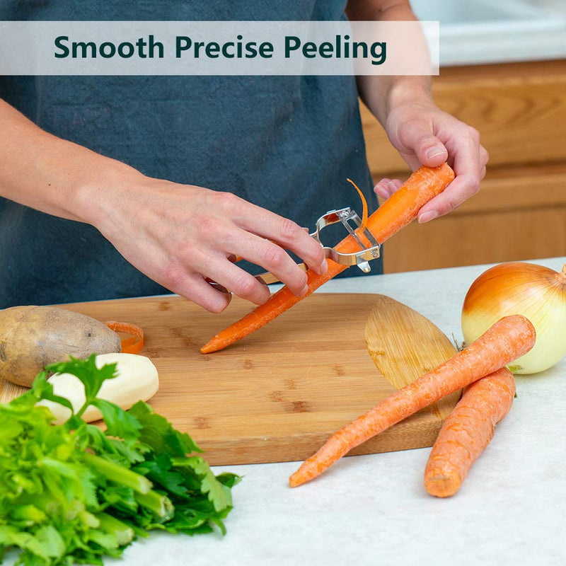Vegetable Peeler Stainless Steel for Kitchen - Y Peeler Safe to Use, Veggie Potato Fruit Carrot Cucumber Peeler, Easy to Peel and Clean 1 Pack - BeesActive Australia