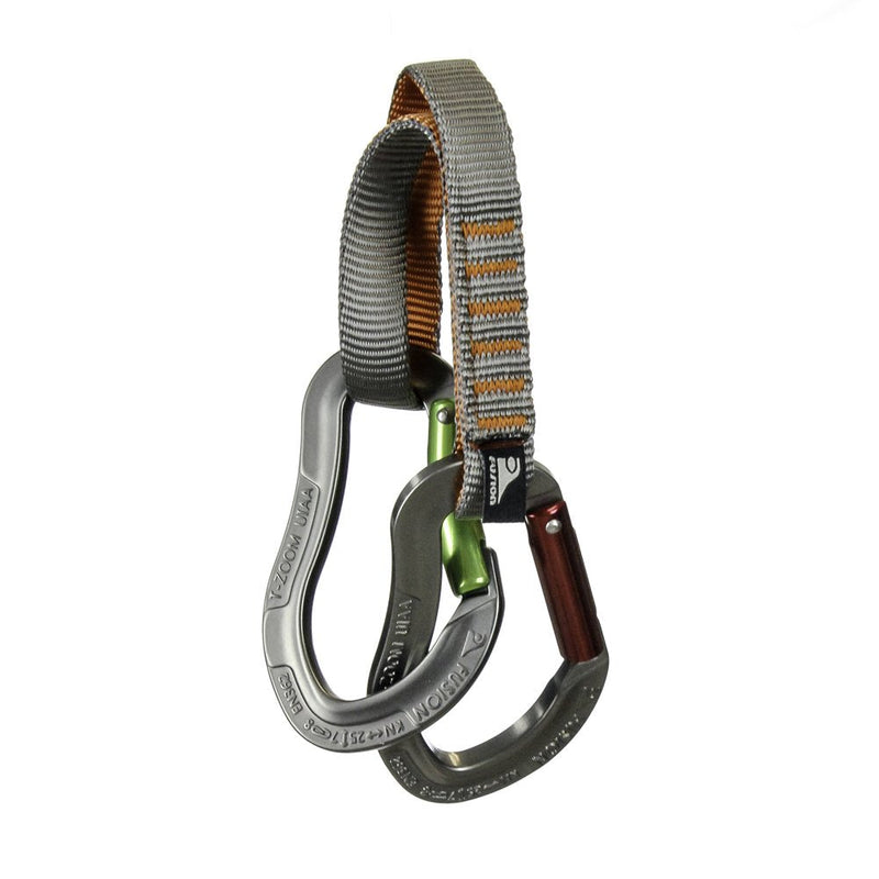 Fusion Climb Quickdraw Runner 5000 lbs Rated Stitched Loop Nylon Webbing 20cm x 1.7cm Tan/Orange, 20' - BeesActive Australia