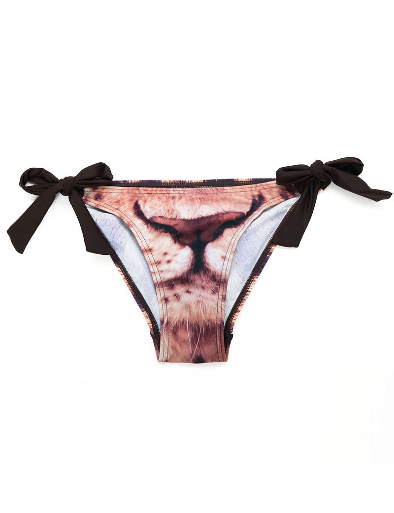 RELLECIGA Women's Sexy Brazilian Bikinis for Women Halter String Triangle Top with Cheeky Bikini Bottom Large Tiger Pattern - BeesActive Australia