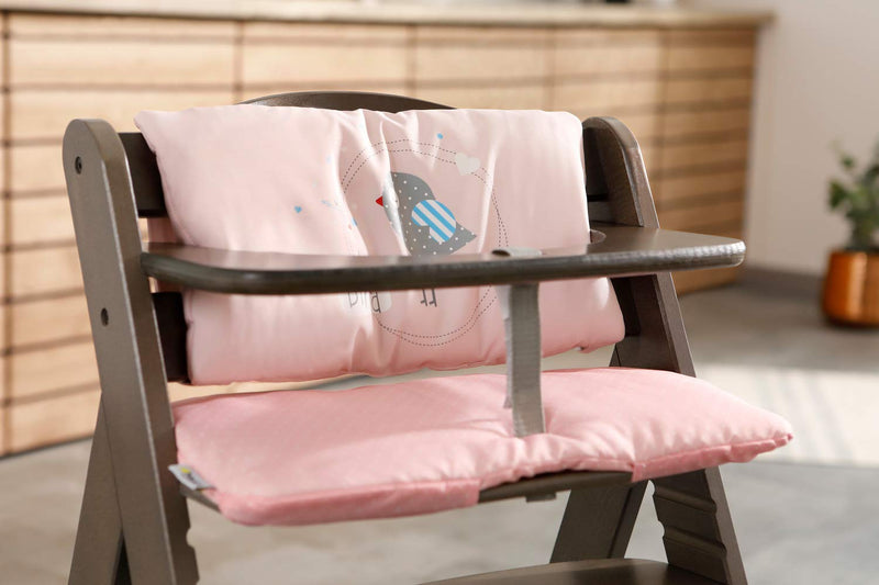 Hauck Alpha Highchair Pad Deluxe, Seat Cushion for Wooden Highchair Hauck Alpha+, Easy Fixing and Cleaning, Birdie - BeesActive Australia