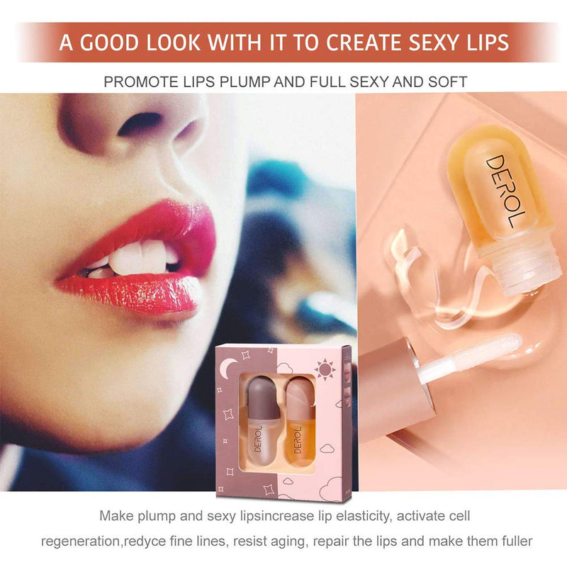 TEEROVA Lip Plumper - Natural Lip Plumper and Lip Care Serum Set, Lip Enhancer Lip Maximizer Lip Gloss for Fuller & Hydrated Beauty Lips - BeesActive Australia