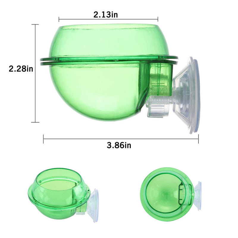 Suction Cup Reptile Feeder, Reptile Feeding Food Water Bowl Escape Proof Worm Dish Gecko Feeder Chameleon Bowl, Reptile Ledge Accessories Supplies for Lizard Bearded Dragon, 2 Pack - BeesActive Australia