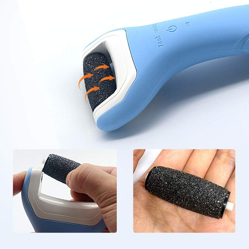 Callus Remover Replacement Refill Heads - Foot File Roller Heads Replacement Compatible with Electric Foot Files Easily Remove the Tough, Hard, Cracked, Dry, and Callused Skin (Black) - BeesActive Australia