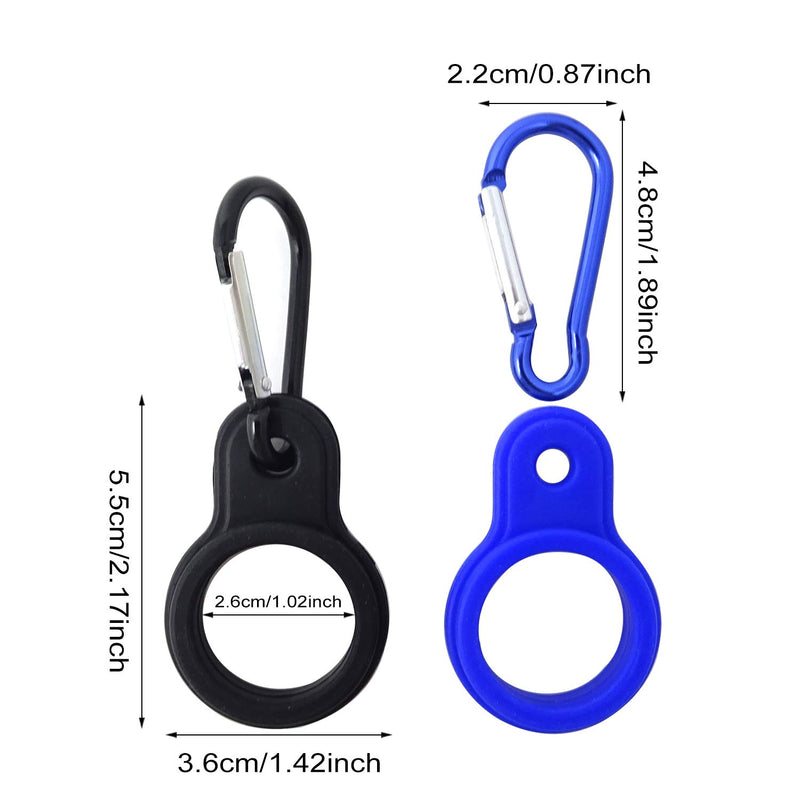 HONBAY 5PCS Silicone Water Bottle Carrier Water Bottler Holder with Metal Keychain Clip Ring for Outdoor Activities or Daily Use - BeesActive Australia