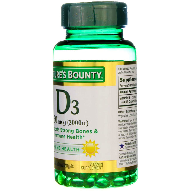Nature's Bounty Vitamin D3 2000 IU Softgels 150 ea (Pack of 4) - BeesActive Australia