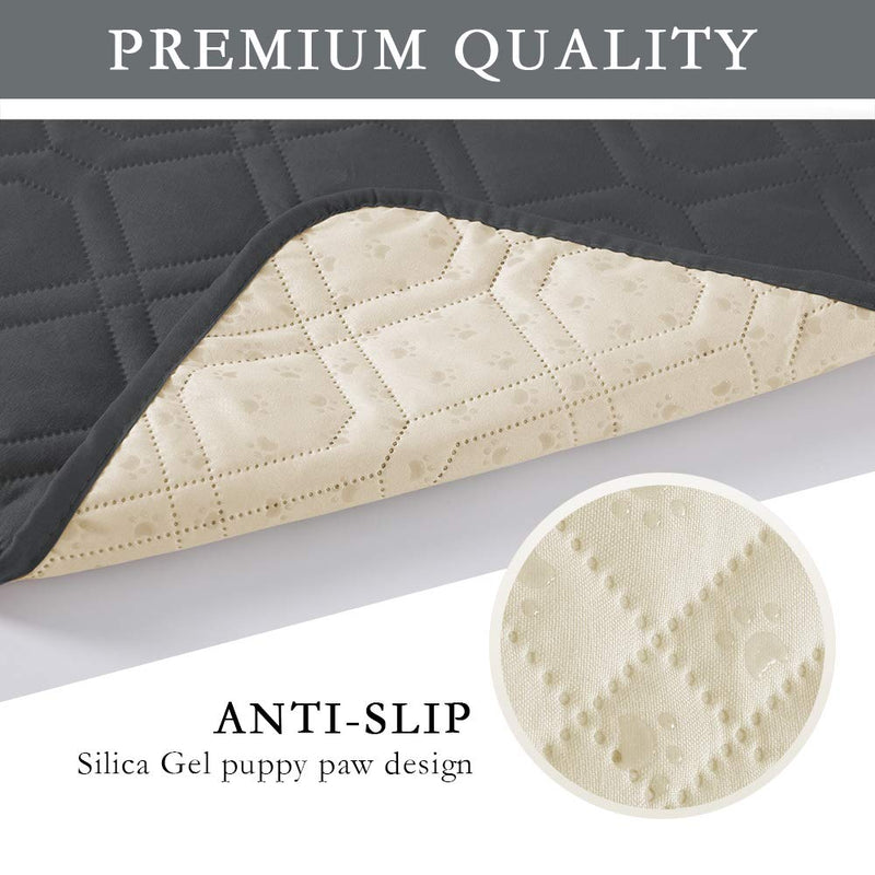 SUNNYTEX Waterproof Dog Bed Cover Dog Mat Pet Pad Pet Blanket for Couch Sofa Bed Mat Anti-Slip Furniture Protrctor 30 x 70 in (Pack of 1) Dark Grey - BeesActive Australia