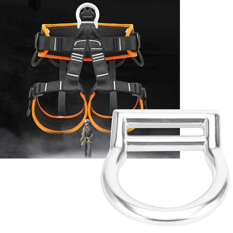 Aluminum Slotted Light Weight D-Ring for 1 3/4" Webbing Belt Outdoor Mountaineering Caving Climbing Accessory 2-Pack - BeesActive Australia