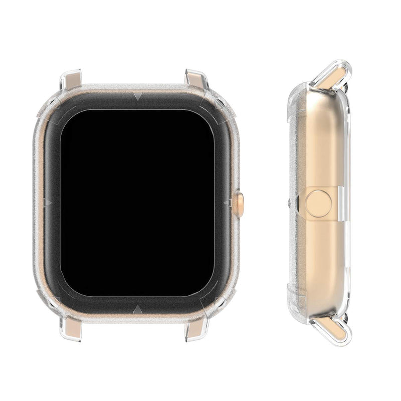 kwmobile 2-Pack Fitness Tracker Frame Compatible with Huami Amazfit GTS - Case Sport Tracker TPU Silicone Cover - Transparent - BeesActive Australia