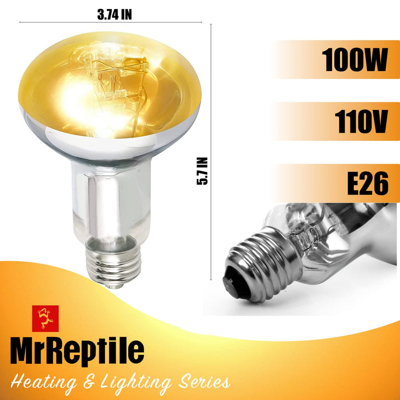 MRREPTILE UVA UVB Reptile Light, Heat Bulb Full Spectrum Sun Lamp, for Reptiles and Amphibian Tortoise/Bearded Dragon, 100W Mercury Vapor Bulb - BeesActive Australia