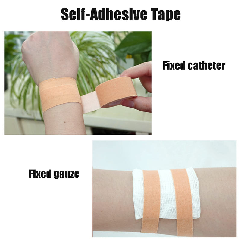 Self‑Adhesive Tape, Adhesive Bandage Skin Color Breathable Surgical Tape for Wound Dressing Care Sports(1.25cm*5m) 1.25cm*5m - BeesActive Australia
