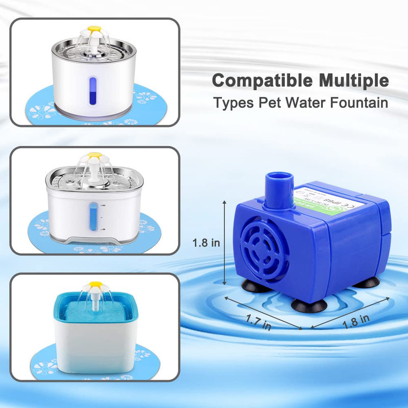 Comsmart Pet Water Fountain Pump, Upgraded Auto Power Off Cat Fountain Pump Replacement, Cat Fountain Water Bowl Inside Replacement Motor DR-DC160 for Pet Drinking Fountain Cat Dog Water Dispenser - BeesActive Australia