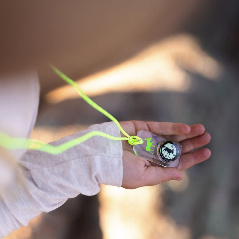 Sun Company Wildlife Compass for Kids - Children's Compasses for Camping, Hiking, and Exploring | Break-Away Neon Lanyard Blue Bass - BeesActive Australia