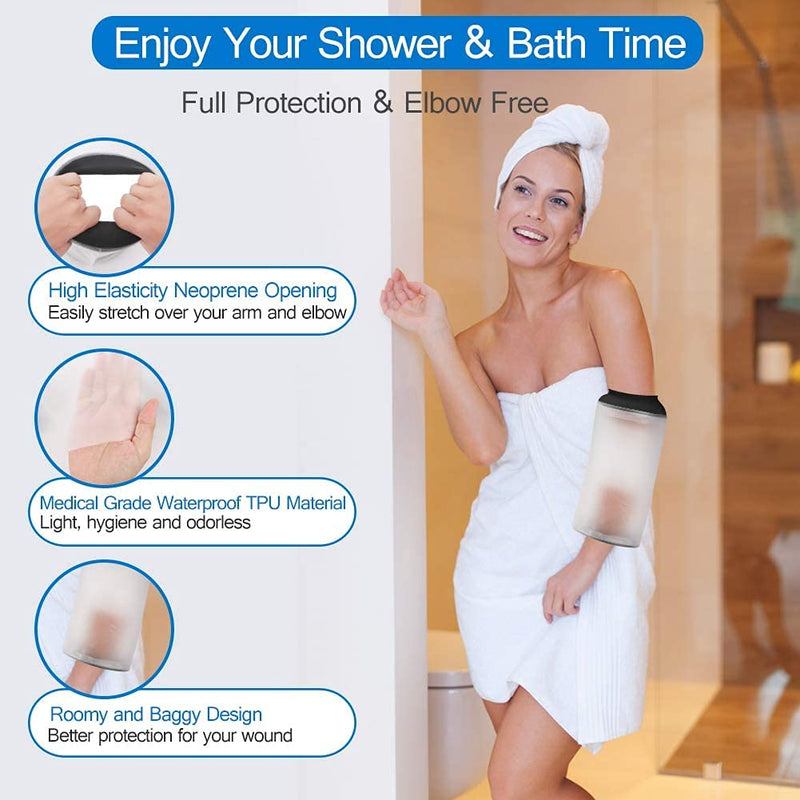 Picc Line Waterproof Protector Cast and Dressing Cover,Arm Sleeve Protector Bandages and Plasters Dry During Shower,Reusable and Soft. - BeesActive Australia