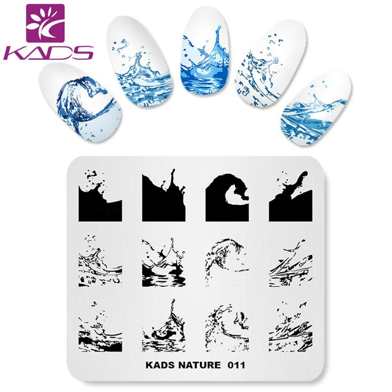 KADS Nail Art Stamp Plate Ocean Sea Mermaid Series Nail stamping plate Template Image Plate Nail Art DIY Decoration Tool - BeesActive Australia