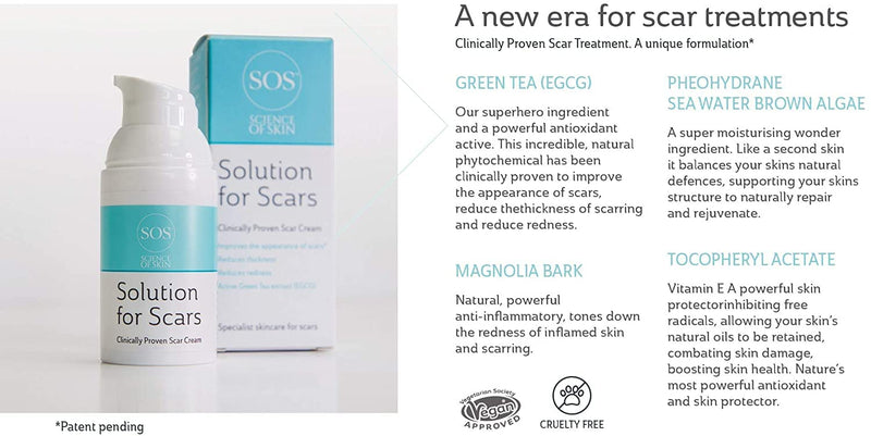 Science of Skin Solution for Scars-Clinically Proven Active Scar Cream. Reduces The Appearance of Old & New Scars. Clinically Proven to Reduce The Appearance of Scarring. Patent Protected Technology Single Unit - BeesActive Australia