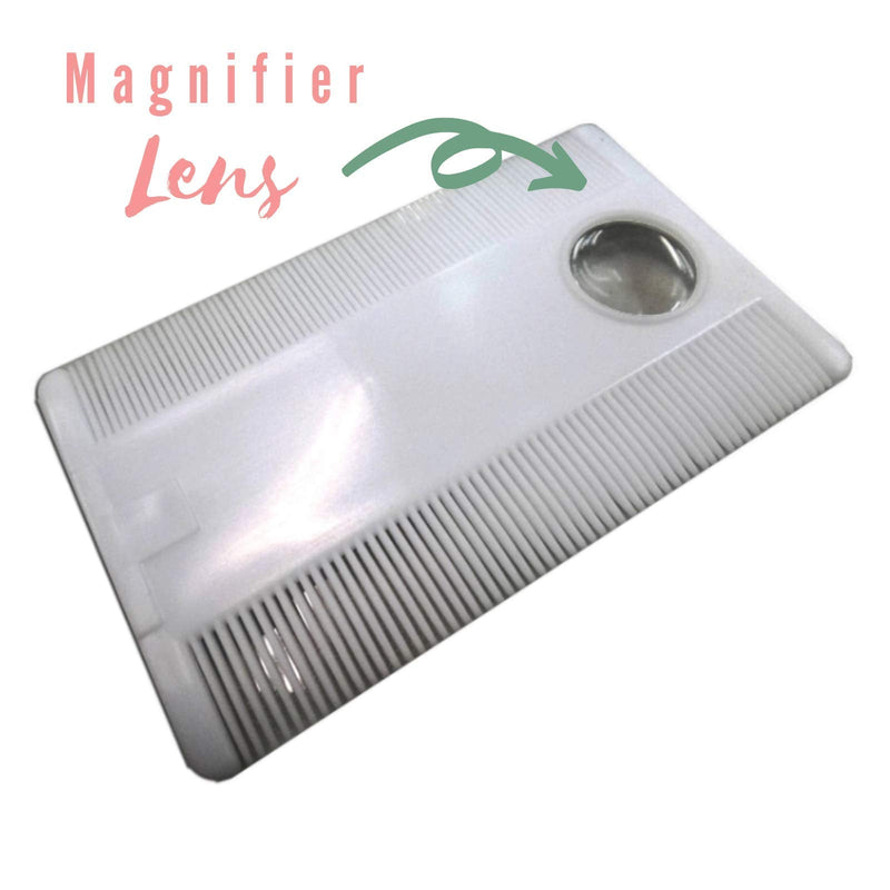 Head Lice Comb Fine Tooth Metal Detection Remove Hair Nit Eggs Magnifier Set 2pcs - BeesActive Australia