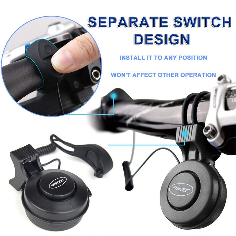 Bike Bell Electronic - Mini Bicycle Horn 130 db Loud USB Rechargeable Handlebar Cycling Alarm Alert Ring for Mountain Bike/Road Bike/BMX/MTB - BeesActive Australia
