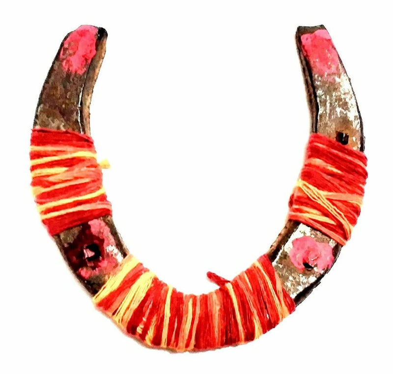 Billion Deals Authentic Feng Shui Cast Iron Real Horseshoe With Kalwa Iron Shoe Kale Ghode ki Naal For Good Luck Charm Rustic Lucky Positive Energy - BeesActive Australia