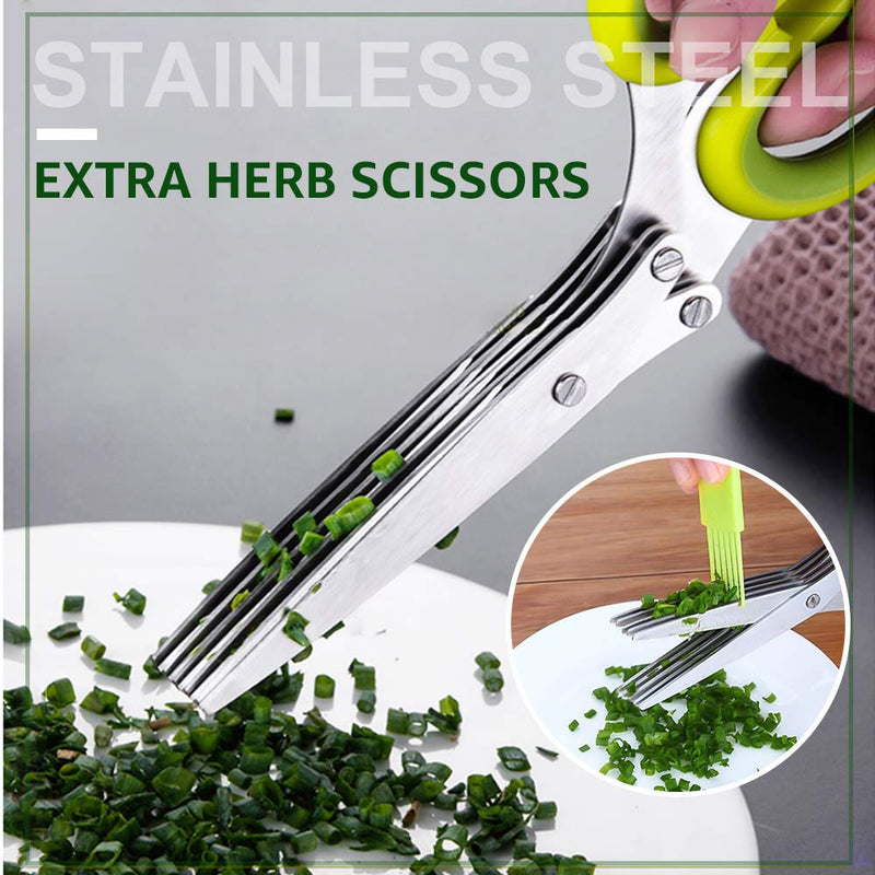 ONEBOM Kitchen Shears 2 Pack,Multi-Function Kitchen Scissors Heavy Duty Sharp 304 Stainless Steel, Sliver Apartment Kitchen Accessories Cooking Shears for Chicken,Meat,Fish,Poultry(Sliver) Silver - BeesActive Australia