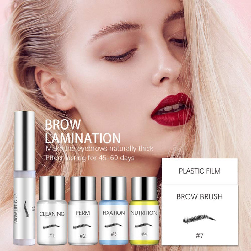 Eyebrow Lamination Kit | KINDD Brow Lamination Kit | Professional DIY Perm Kit for Instant Eyebrow Lift | Wake Up Fuller Feathered Eyebrows | Ideal for Home & Salon Use A - BeesActive Australia