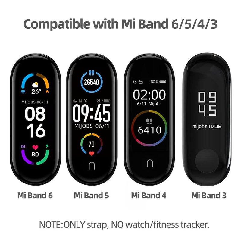 MIJOBS Strap for Mi Band 6 Mi Band 5, Replacement Wristband for Xiaomi Mi Band 4 Mi Band 3 Silicone Sport Wrist Strap for Xiaomi Mi Band 5/6 Pink+Rose Gold - BeesActive Australia