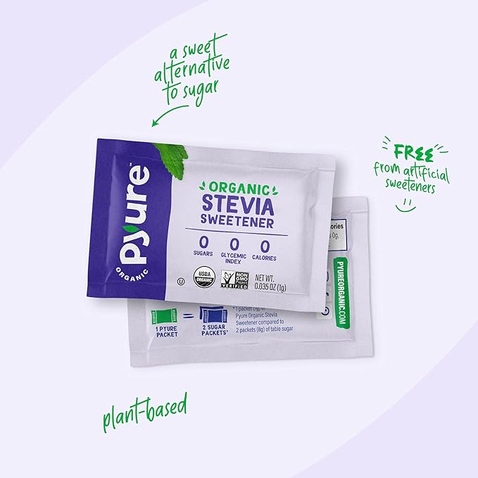 Pyure Organic Stevia Sweetener, 2.8 oz (80 g), 0.04 oz (1 g) x 80 Bags - BeesActive Australia